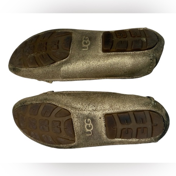 UGG Clair Metallic Driving Shoe Loafer Womens Sz6.5 Cut Out Slip On Flats - Picture 10 of 13